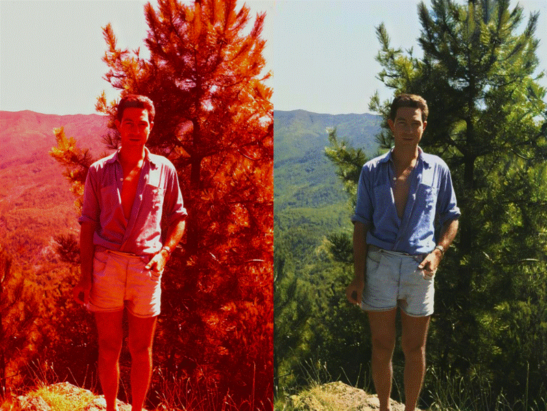 Services before and after colourisation